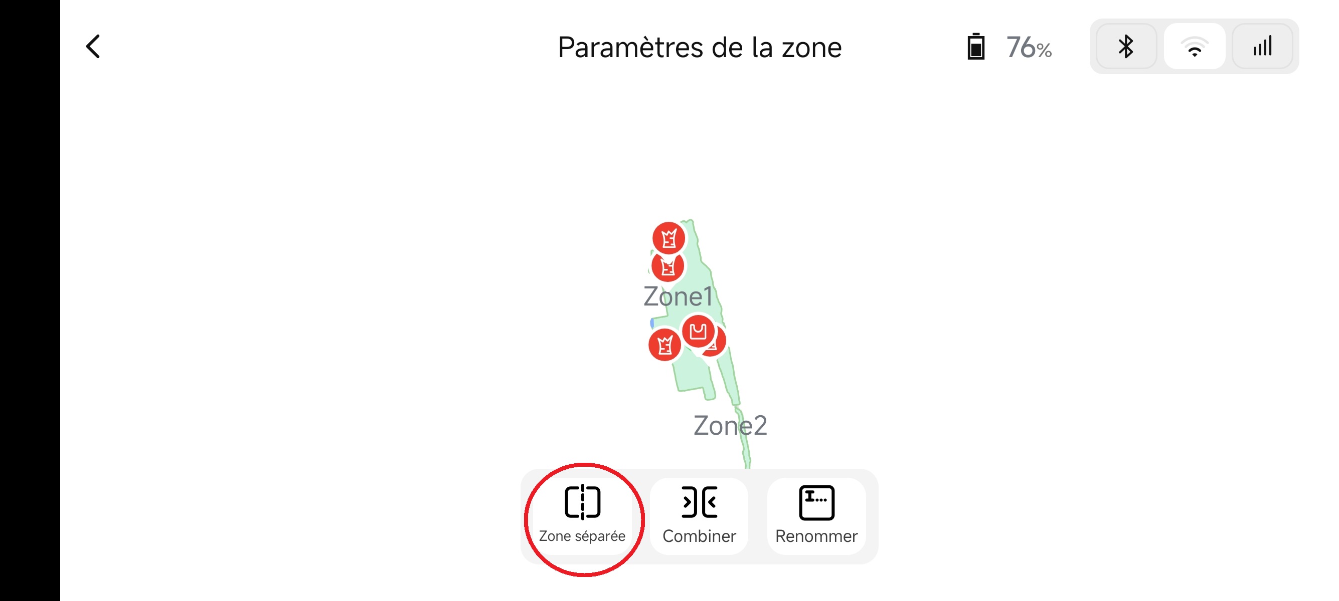 zone separee
