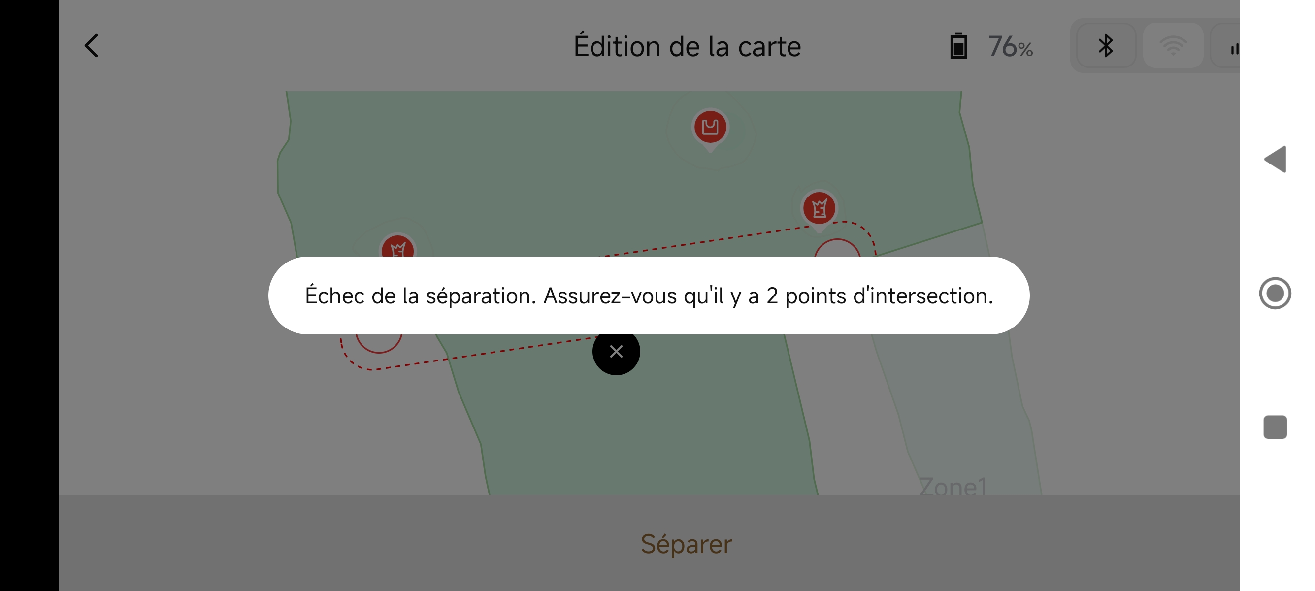 erreur mauvais positionnement